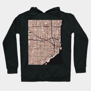 Miami Map Pattern in Soft Pink Pastels Hoodie